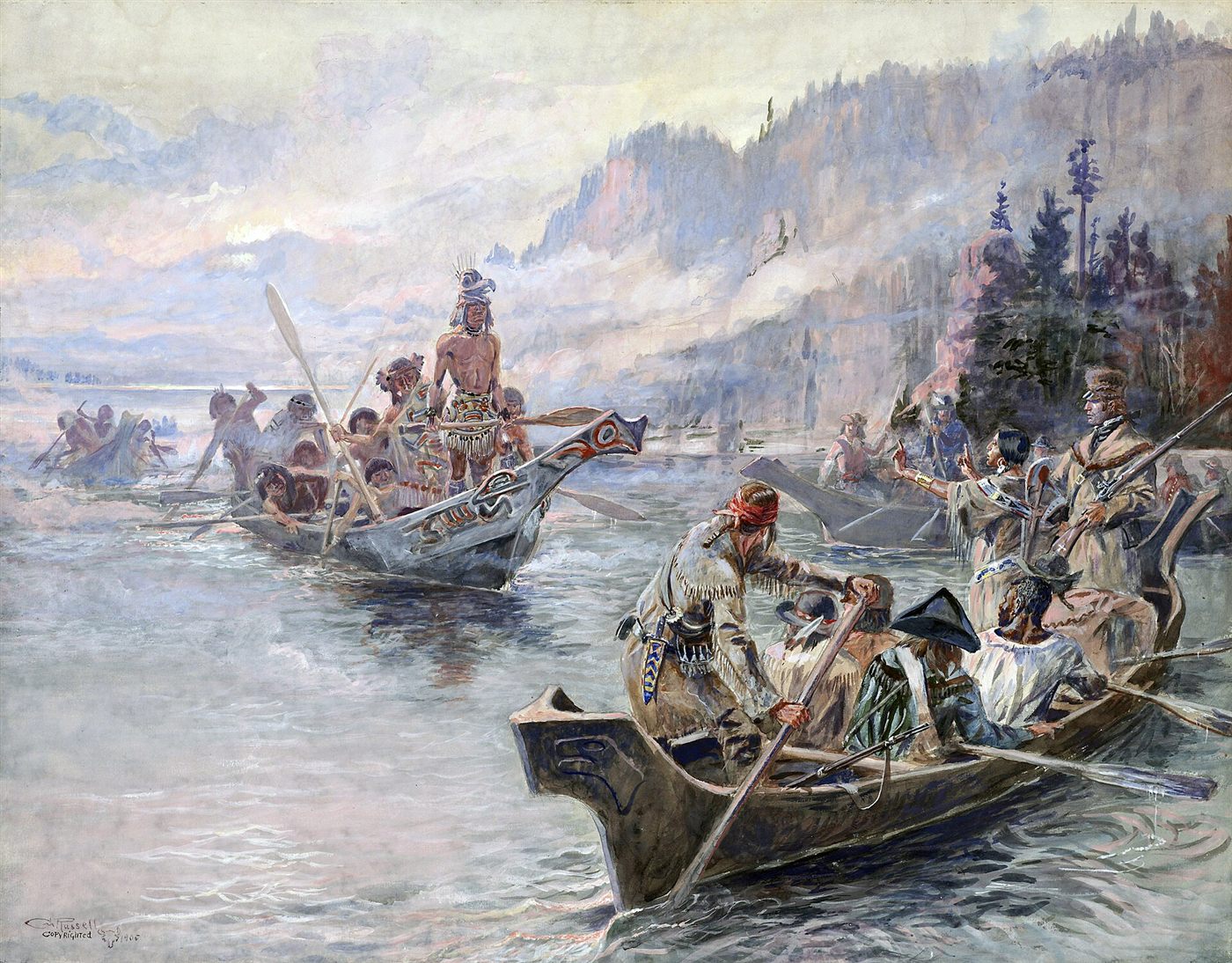 Lewis and Clark on the Lower Columbia, painting