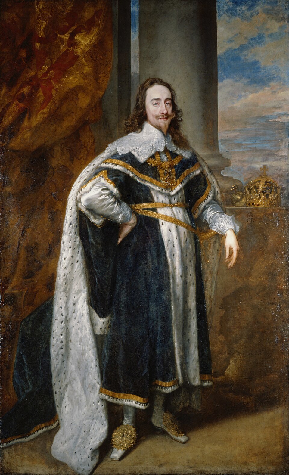 Charles I in his robes of state, by Anthony van Dyck, 1636